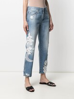 Thumbnail for your product : Ermanno Scervino Floral Embroidery Straight Jeans