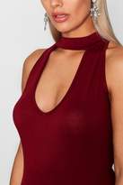Thumbnail for your product : boohoo NEW Womens Plus Cassie Choker Neck Bodycon Dress in Viscose 5% Elastane