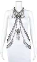 Thumbnail for your product : Gucci 2018 Silver-Plated Crystal Rhinestone Floral Body Chain, Nwt