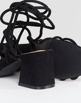 Thumbnail for your product : Public Desire Freya Black Mid Heeled Sandals