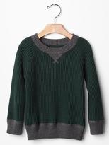 Thumbnail for your product : Gap Contrast waffle raglan sweater