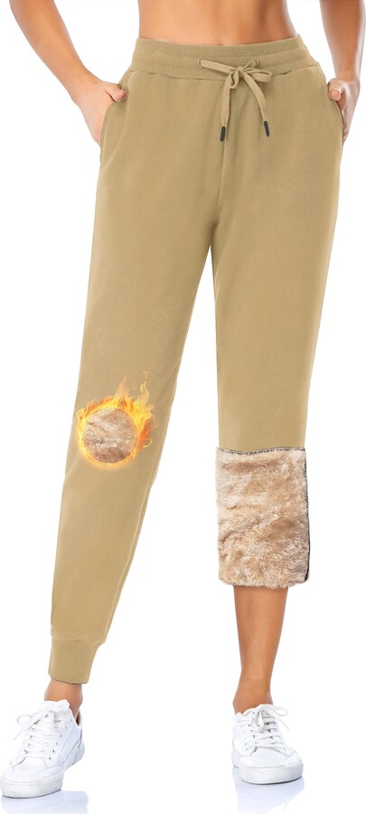 Warm Fleece Joggers Fur Lined Sweatpants MOVE BEYOND Women's