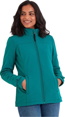 tog 24 womens black keld hooded long length softshell jacket