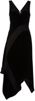 Donna Karan Velvet Asymmetric Dress 