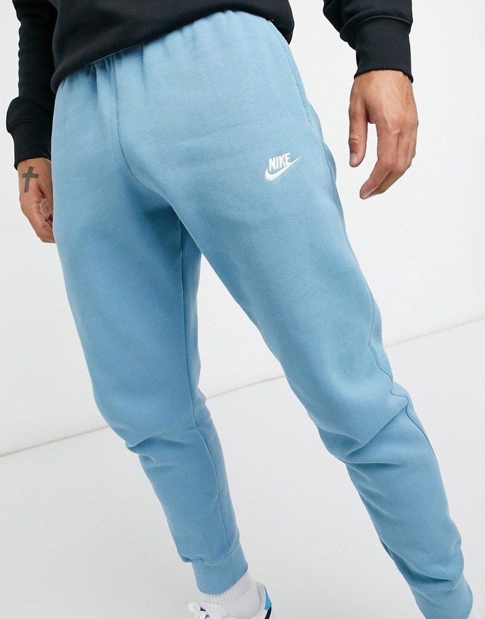 Nike Club cuffed sweatpants in pale blue - ShopStyle Activewear Pants