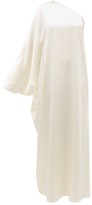 Thumbnail for your product : LA COLLECTION Maui One-shoulder Silk-charmeuse Gown - Ivory