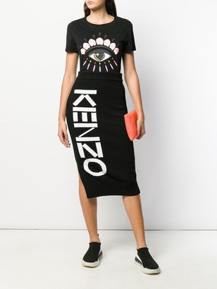 Kenzo Knitted Logo Skirt