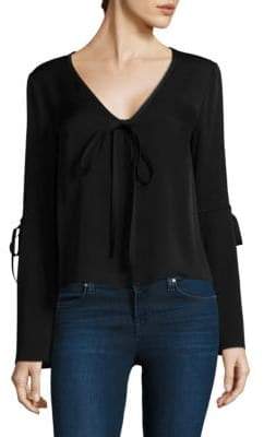 Milly Maggie Silk Bow Top