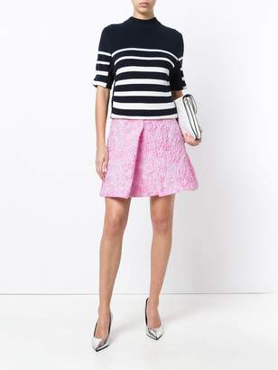 MSGM quilted embroidery A-line skirt