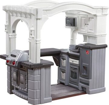 Step2 Gray Grand Walk-In Classic Toddler Pretend Play Kitchen Set Kitchen Set