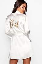 Thumbnail for your product : boohoo Bride Metallic Embroidered Robe