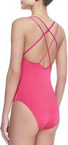 Thumbnail for your product : JETS by Jessika Allen Two-Tone Double-Strap One-Piece Swimsuit