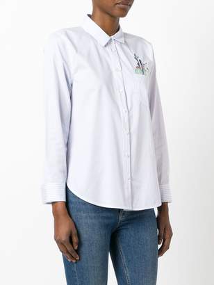 Equipment striped embroidered pocket shirt
