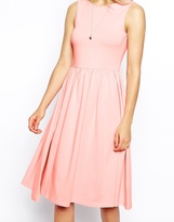 Thumbnail for your product : ASOS Midi Skater Dress with Scoop Back