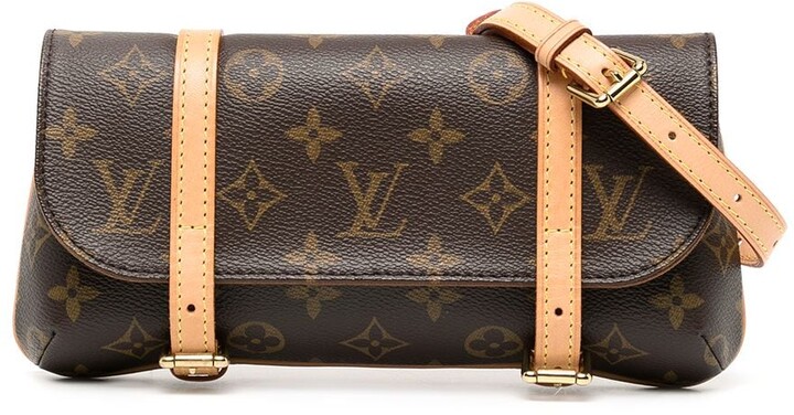 Pre-owned Louis Vuitton 2003 Pochette Florentine Belt Bag In Brown
