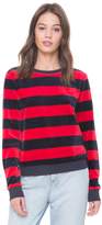 Thumbnail for your product : Juicy Couture Striped Stretch Velour Pullover