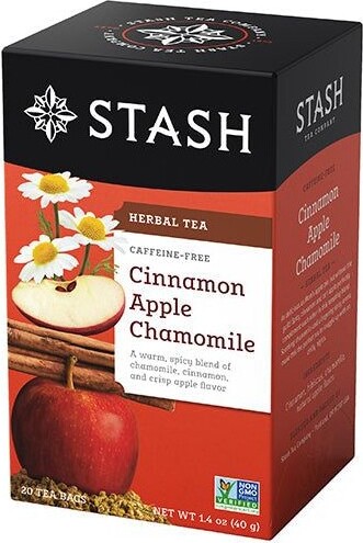 Stash Tea StashTeaCinnamonAppleChamomileHerbalTeaBagsCaseof6/20Bags