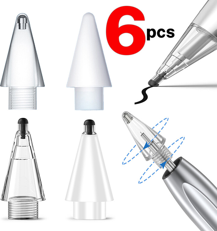 Replaceable Pencil Tips For Apple Pencil 1 2 3 USB-C Soft Silicone Protective Cap Touch Screen Stylus Pen Nibs For iPencil 1 2