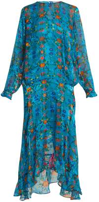 Preen by Thornton Bregazzi Mai long-sleeved silk-blend devoré dress