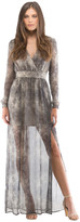 Thumbnail for your product : Cynthia Vincent Long Sleeve Maxi With Slit