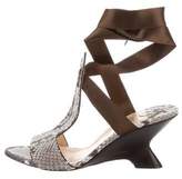 Thumbnail for your product : O Jour Snakeskin Wedge Sandals