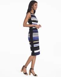 White House Black Market Sleeveless Striped Sheath Dress