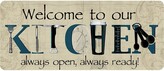 Thumbnail for your product : Bungalow Flooring ''Welcome to Our Kitchen'' Indoor Outdoor Mat Runner - 22'' x 52''