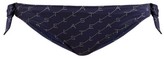 Thumbnail for your product : Stella McCartney Monogram-print Side-tie Bikini Briefs - Navy Multi