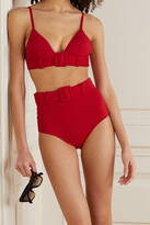 Thumbnail for your product : Evarae + Net Sustain Elena Belted Seersucker Bikini Briefs
