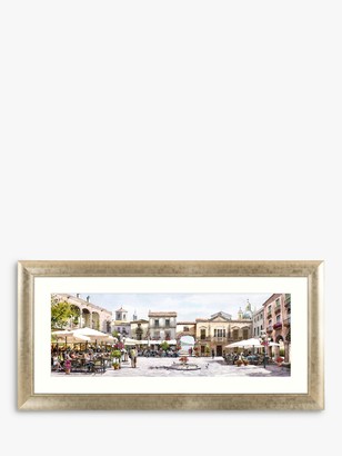 John Lewis & Partners Richard Macneil - Mediterranean Courtyard Framed Print & Mount