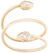 Thumbnail for your product : Chicco Zoë 14kt yellow gold two pear diamonds wrap ring