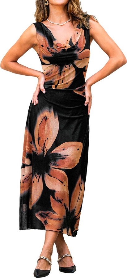 Cupshe Women's Petal Era Floral Maxi Beach Dress