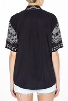 Thumbnail for your product : DKNY Short Sleeve Patterned Blouse