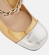 Thumbnail for your product : Miu Miu Metallic leather Mary Jane pumps