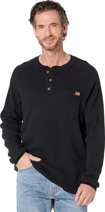 L.L. Bean BeanBuilt Waffle Henley (Midnight Black) Men's Clothing -  ShopStyle Long Sleeve Shirts