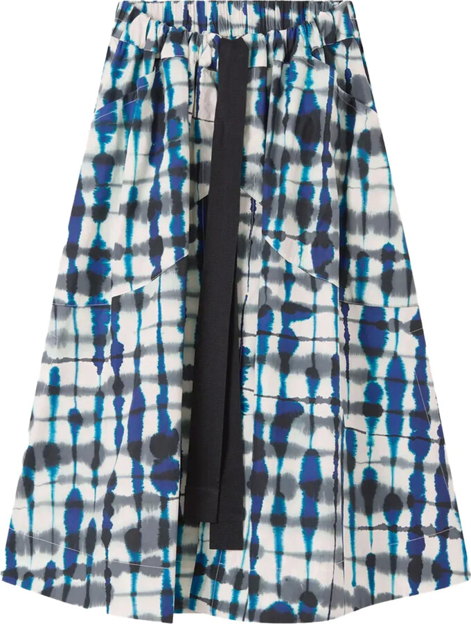 Lee Mathews Tie-Dye Panelled Skirt