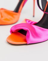Thumbnail for your product : ASOS DESIGN Humour stiletto heeled sandals in neon