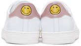 Thumbnail for your product : Anya Hindmarch SSENSE Exclusive White and Pink Wink Tennis Sneakers