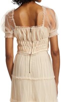 Thumbnail for your product : Alice + Olivia Ashlyn Shirred Cropped Top