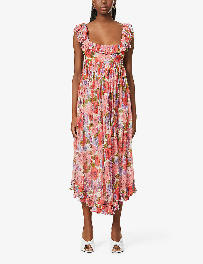 Zimmermann Poppy floral-print silk midi dress - ShopStyle