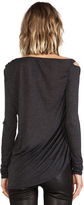 Thumbnail for your product : Heather Asymmetric Shirred Top