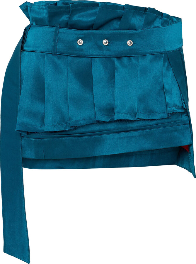 Pcfg Pure Silk Super Mini Skirt - Moroccan Blue