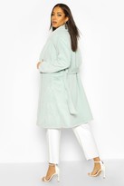 Thumbnail for your product : boohoo Faux Fur Buckle Belt Longline Coat