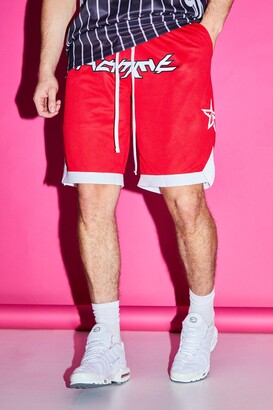 Screenshot Mens Premium Urban Sreetwear Fashion Basketball Mesh Shorts - Athletic Sports Team Color 11 Inseam Jersey Shorts