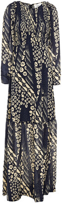 BA&SH Ollie Ruffle-trimmed Floral-print Crepe Maxi Dress