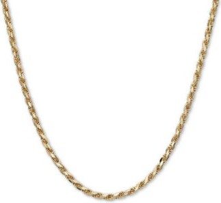 Italian Gold Mens Diamond Cut Rope Chain Jewelry Collection In 14k Made In Italy