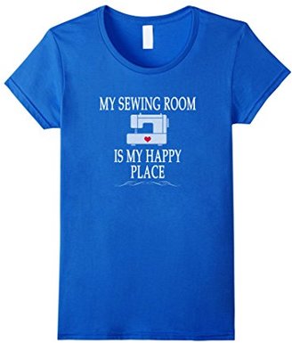 Men's My Sewing Room Is My Happy Place T-shirt Funny Sewer Gift 2XL