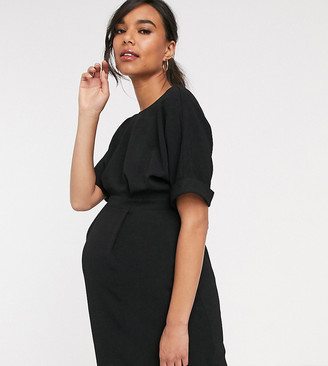ASOS Maternity ASOS DESIGN Maternity wiggle mini dress in black