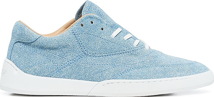 Gabriela Hearst Women's Ohio Denim-Printed Leather Sneakers - Light Blue Denim - Size 6