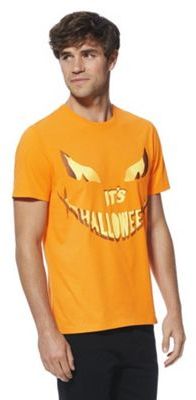 F&F Pumpkin Face Slogan Halloween T-Shirt, Men's